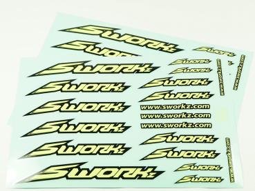 SWORKz Speed Aufkleber (PushBar) Gelb (2)